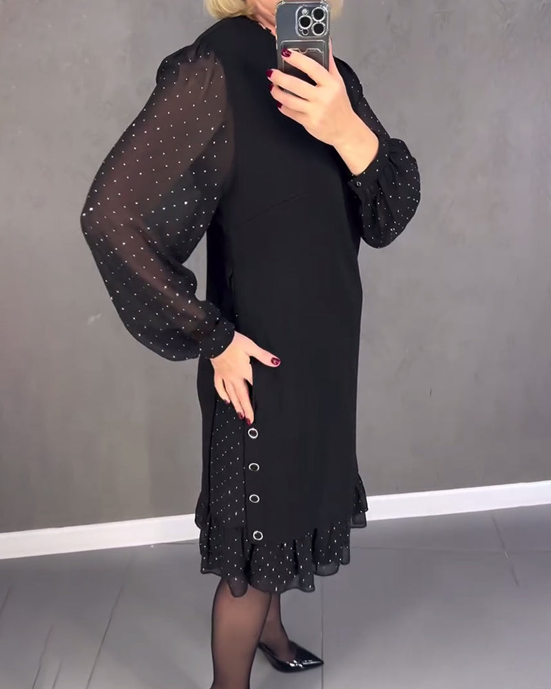 Ophélie | Robe élégante à manches longues en tulle
