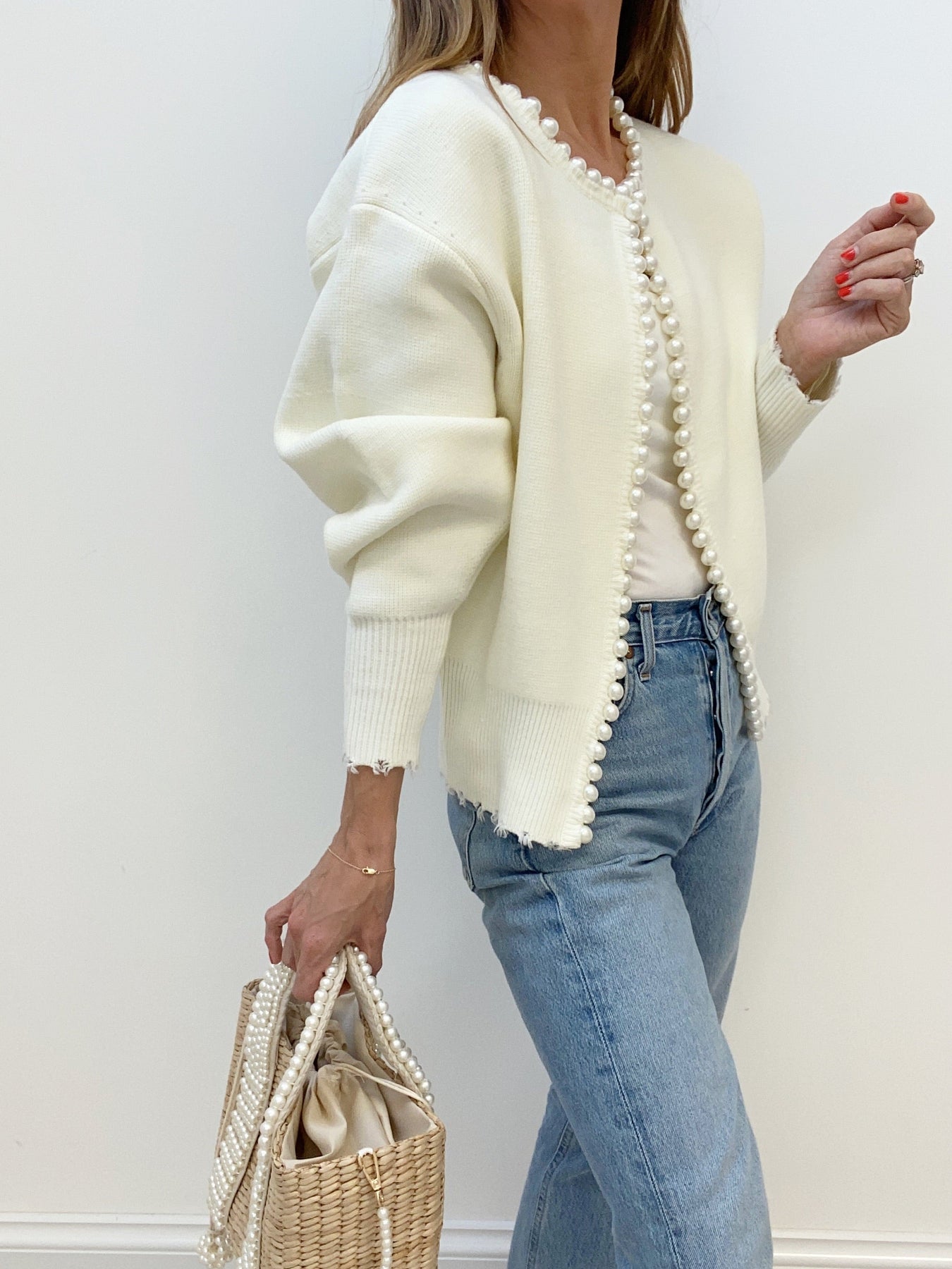 Amaraine I Cardigan élégant orné de perles