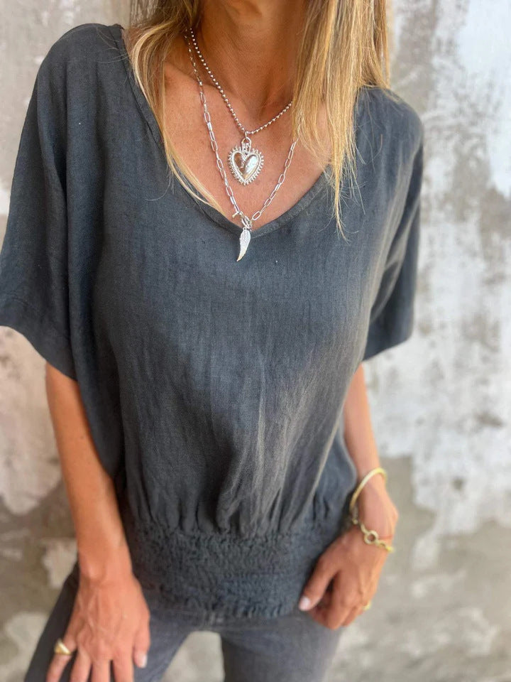 Marelle | Comfortabele zomertop met korte mouwen