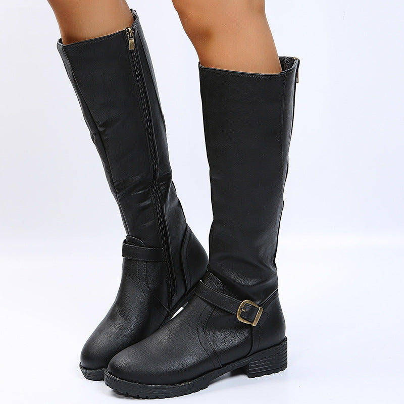 Éliane | Bottes hautes élégantes à boucle