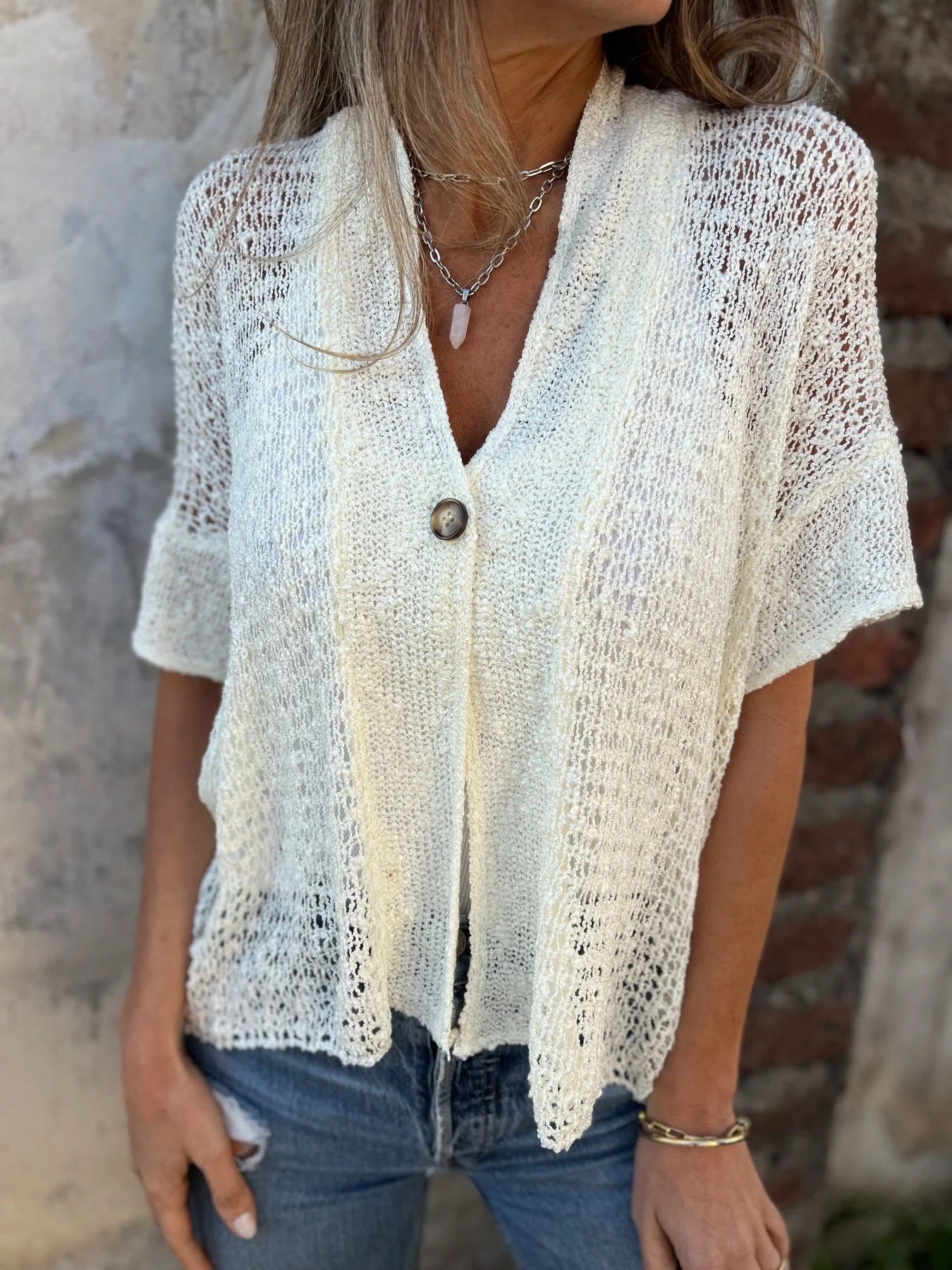 Carol | Luchtig gebreid vest