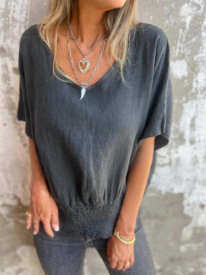 Marelle | Comfortabele zomertop met korte mouwen