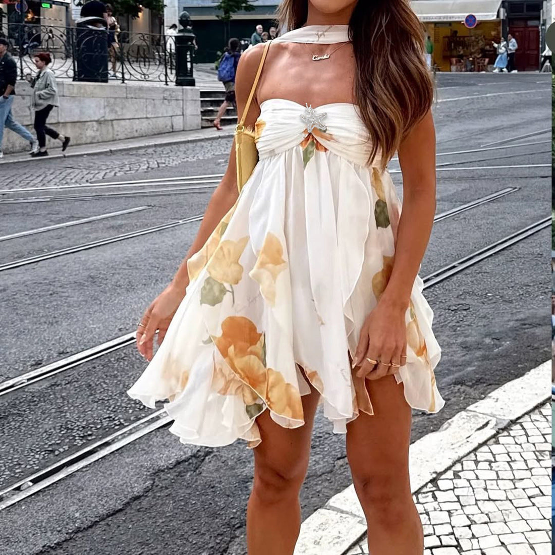 Aria | Romantische halterjurk met zomerse flair