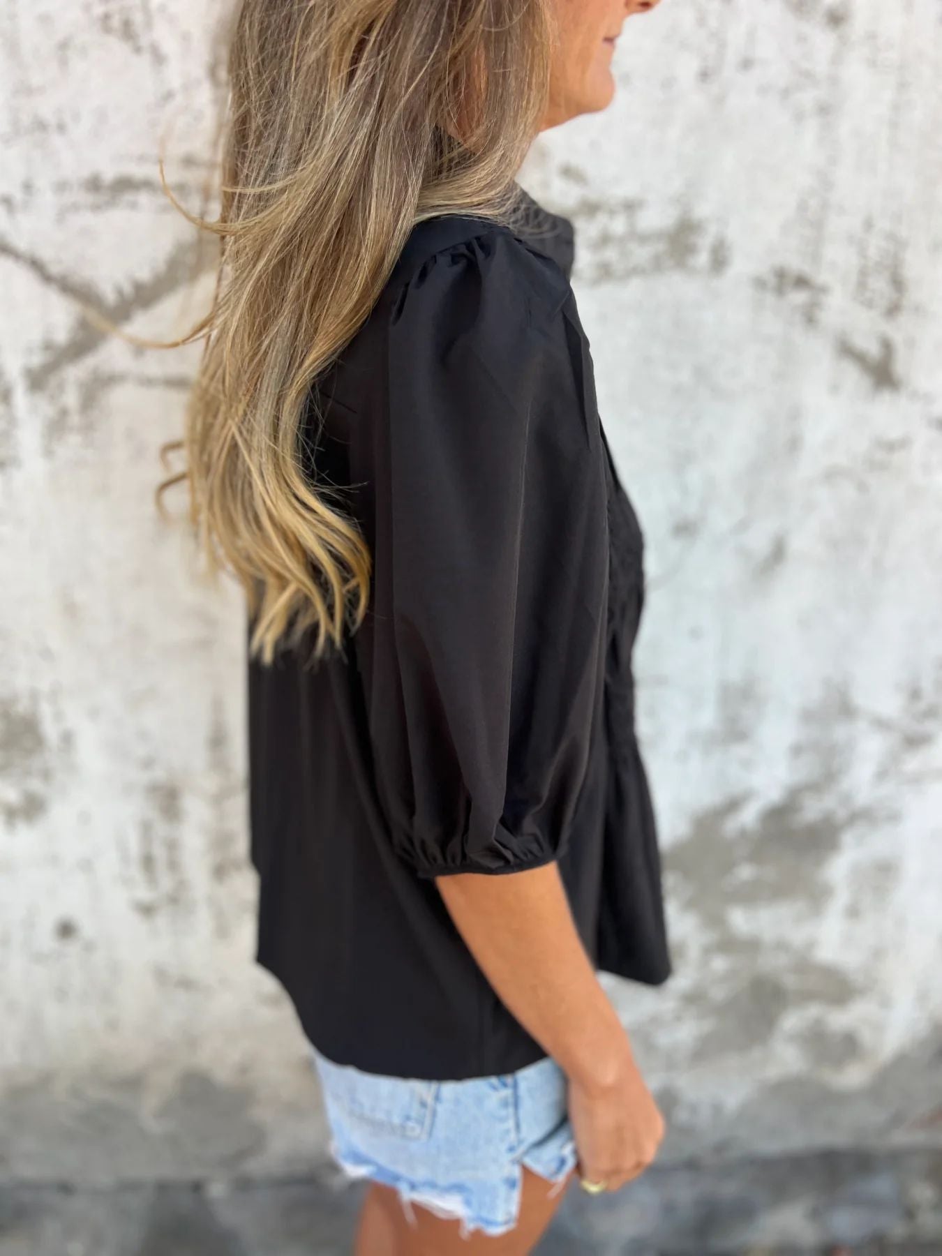 Selin | Elegante blouse met pofmouw