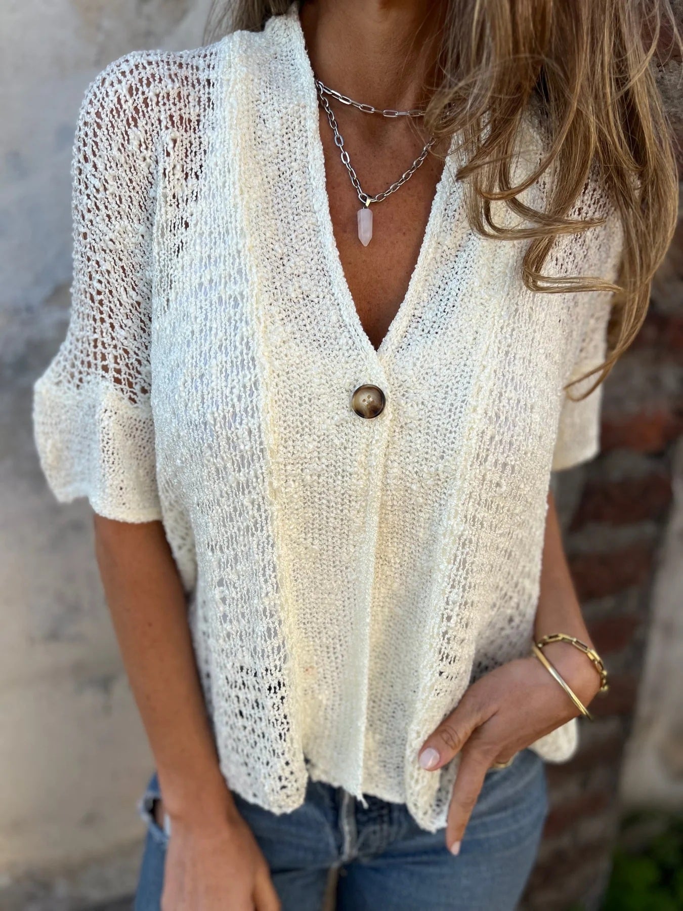 Carol | Luchtig gebreid vest