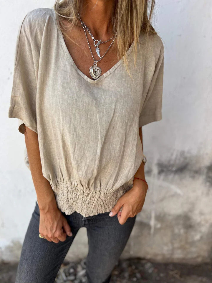 Marelle | Comfortabele zomertop met korte mouwen