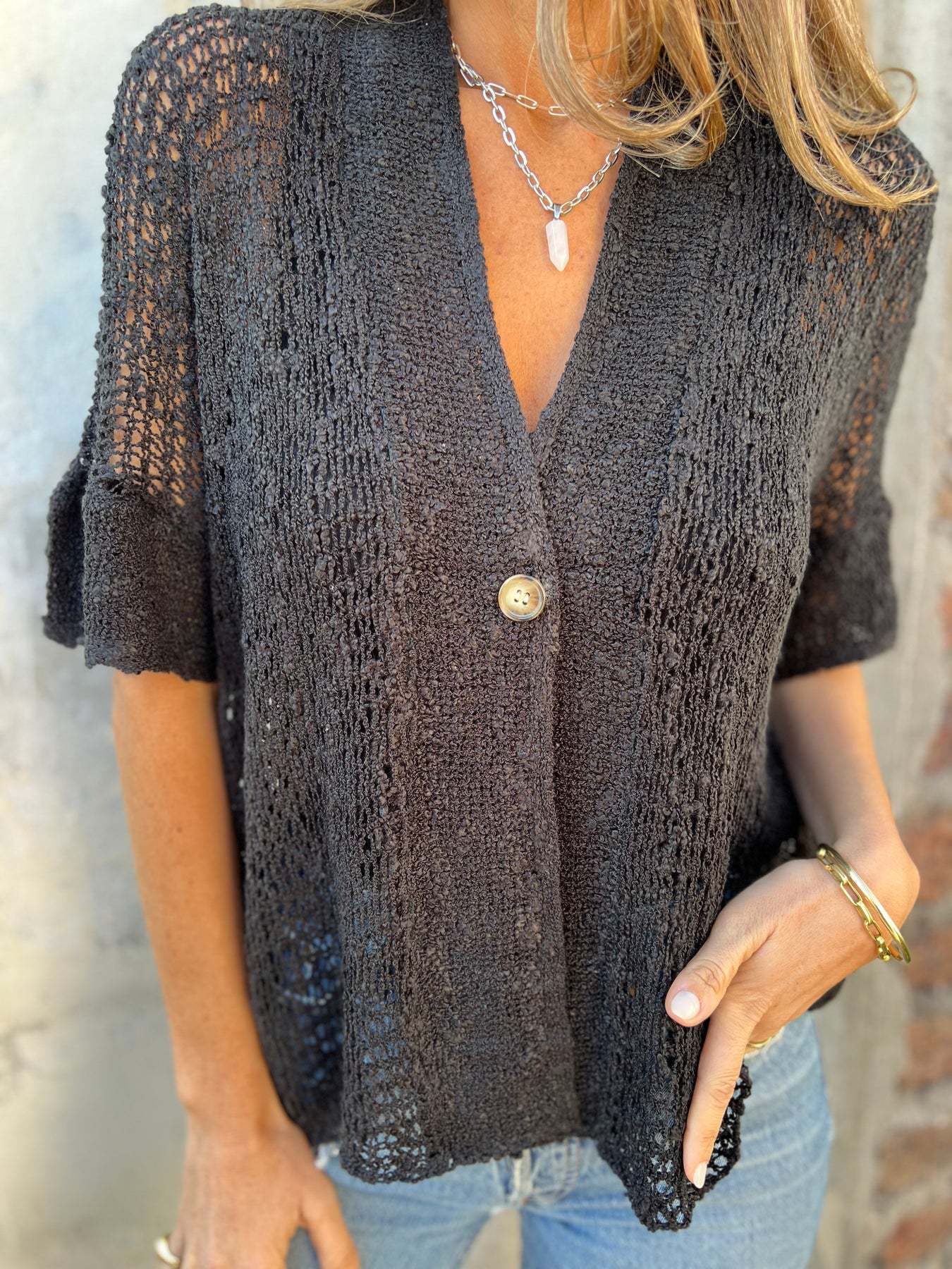 Carol | Luchtig gebreid vest