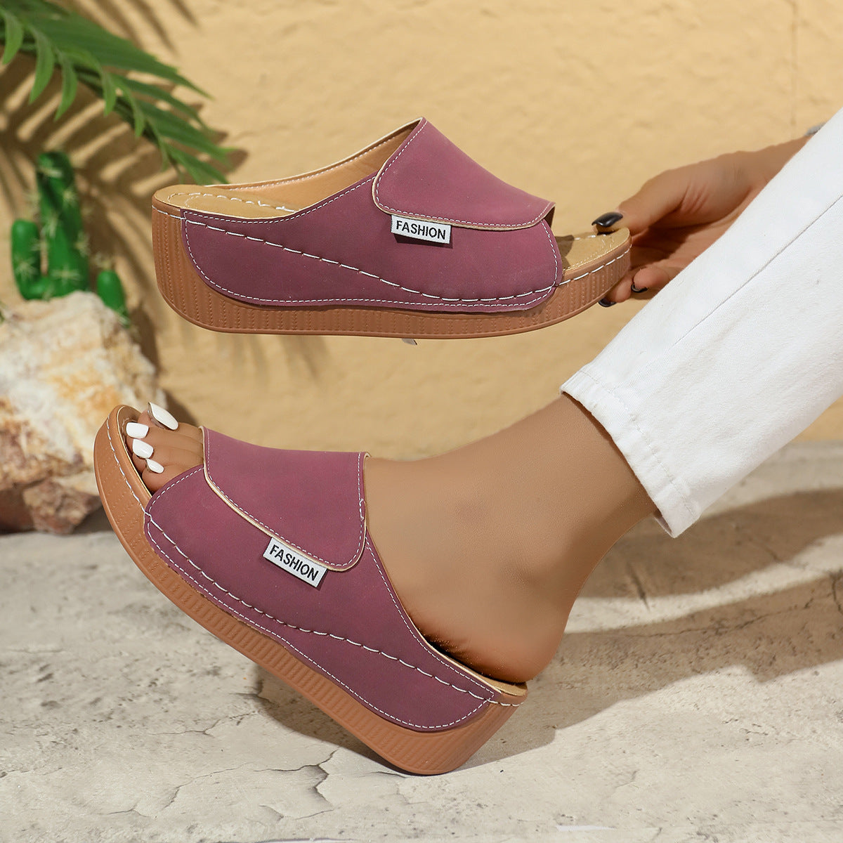 Noelle | Comfort sandalen met verhoogde zool