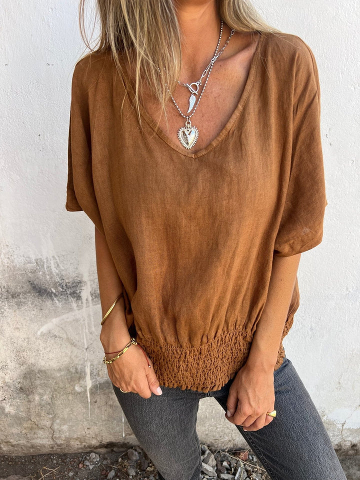 Marelle | Comfortabele zomertop met korte mouwen