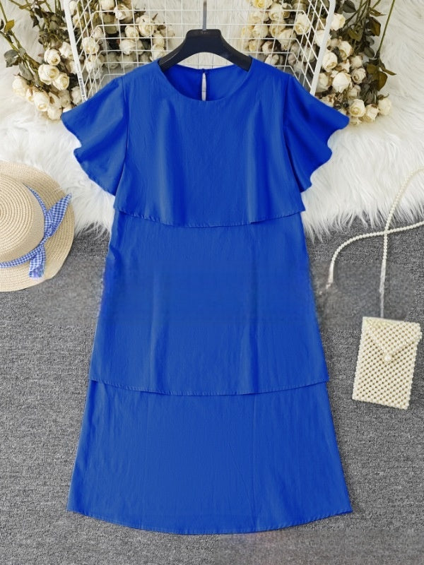 Cécile | Zomerse linnen midi-jurk met volantdetails