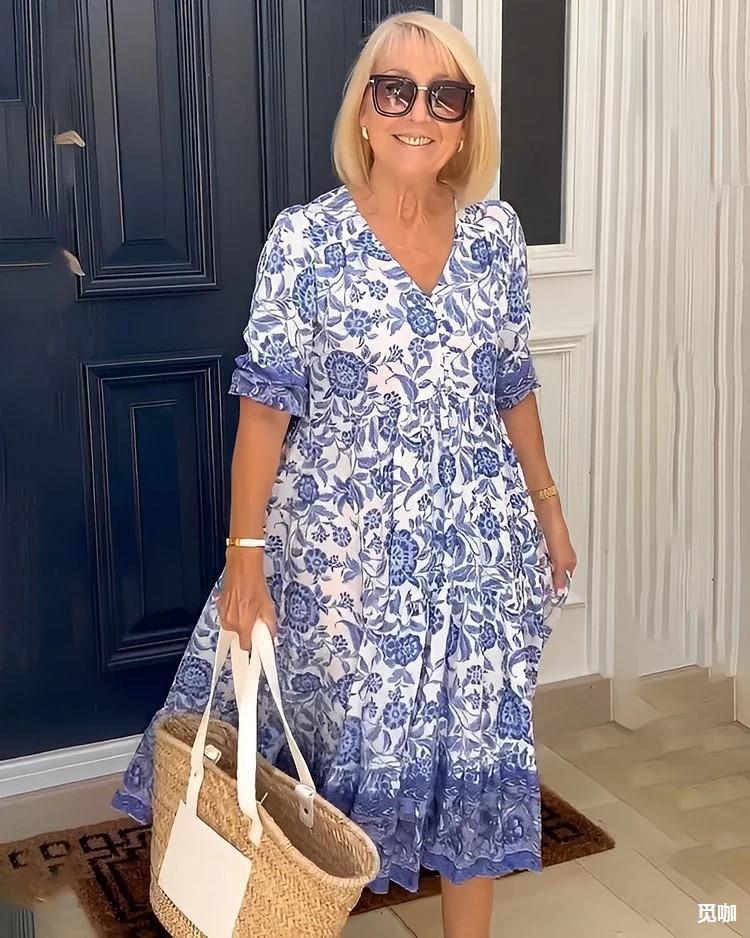 Estelle | Luchtige midijurk met bloemenprint