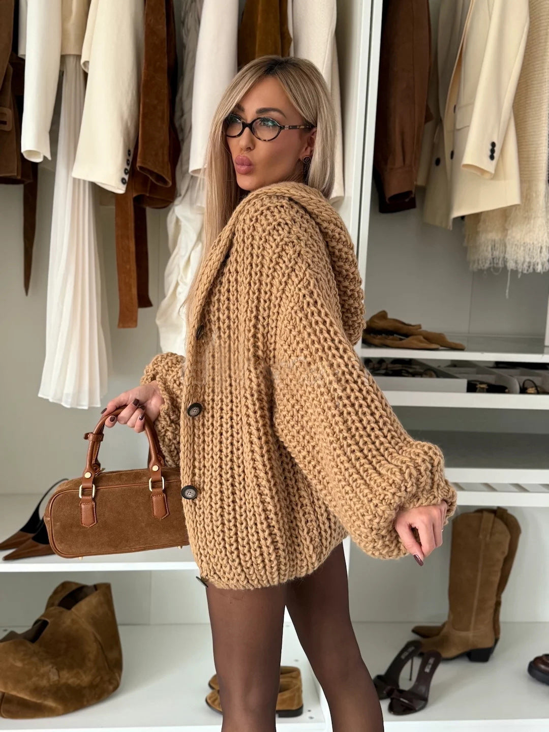 Maïa | Gilet en maille épaisse à boutons