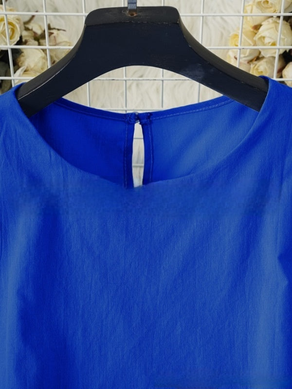 Cécile | Zomerse linnen midi-jurk met volantdetails