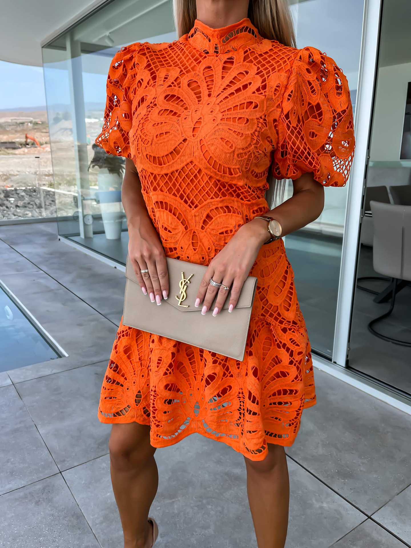 Isaline | Kanten mini-jurk