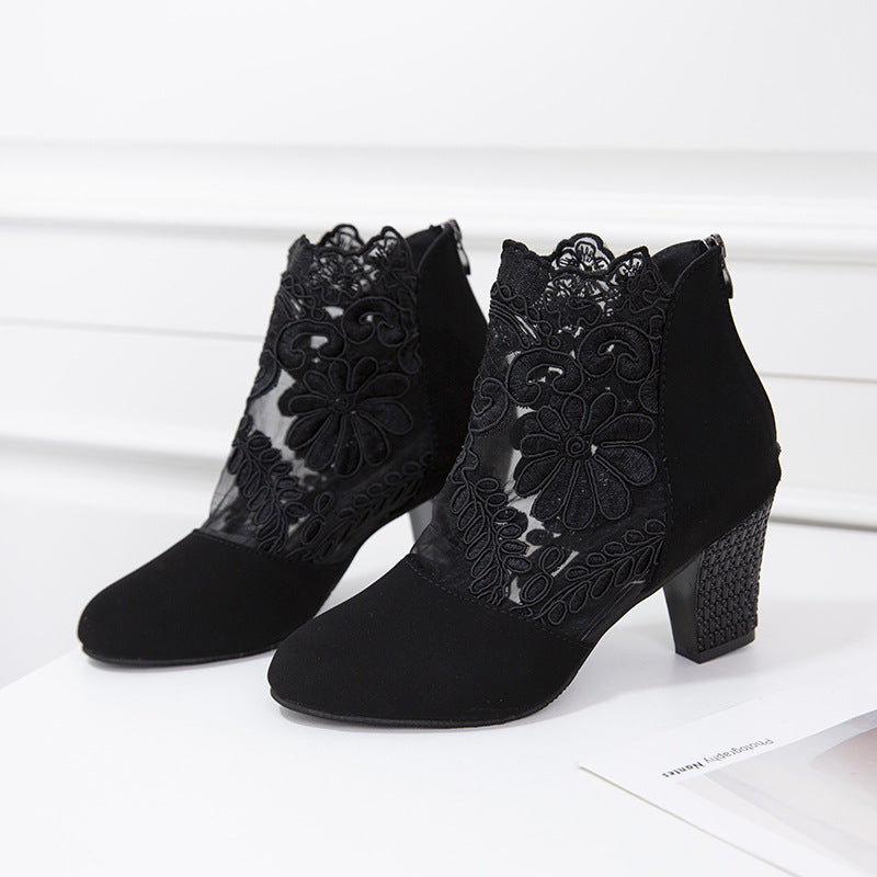 Marise | Bottines tendance avec détails en dentelle