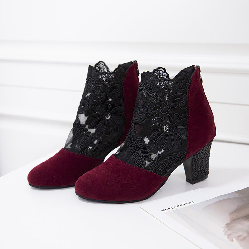 Marise | Bottines tendance avec détails en dentelle