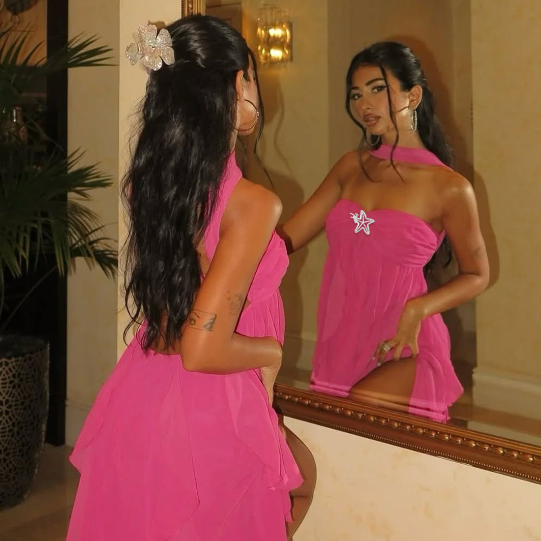 Aria | Robe romantique à dos nu avec une touche estivale