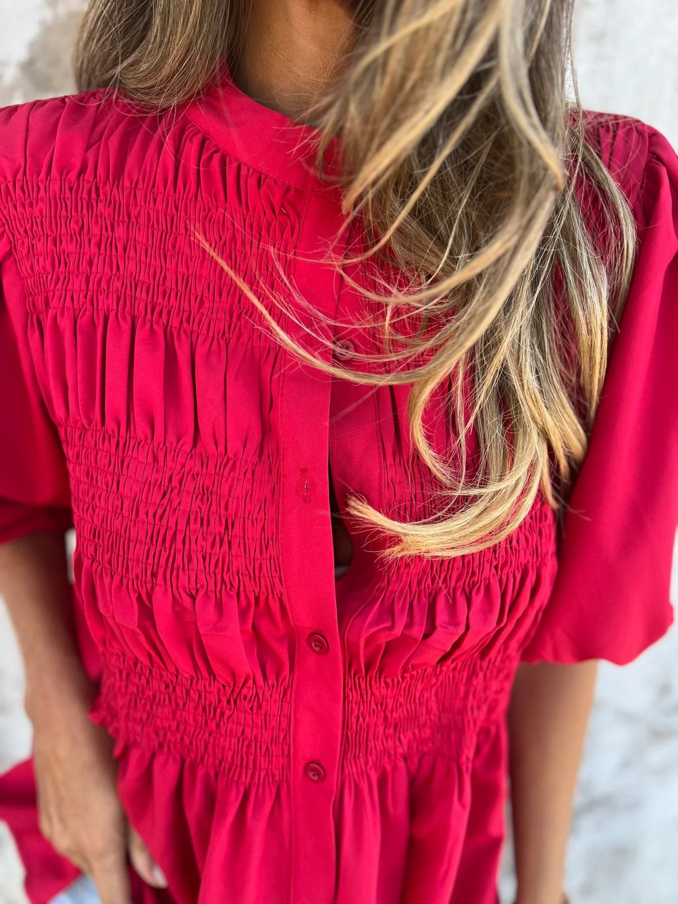 Selin | Elegante blouse met pofmouw