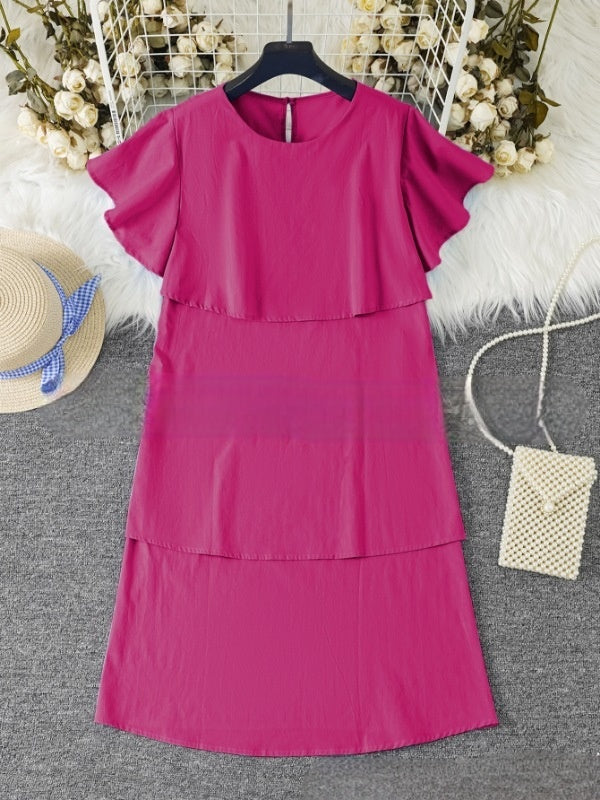 Cécile | Zomerse linnen midi-jurk met volantdetails