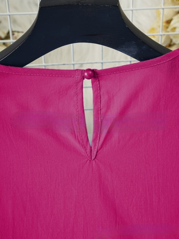 Cécile | Zomerse linnen midi-jurk met volantdetails