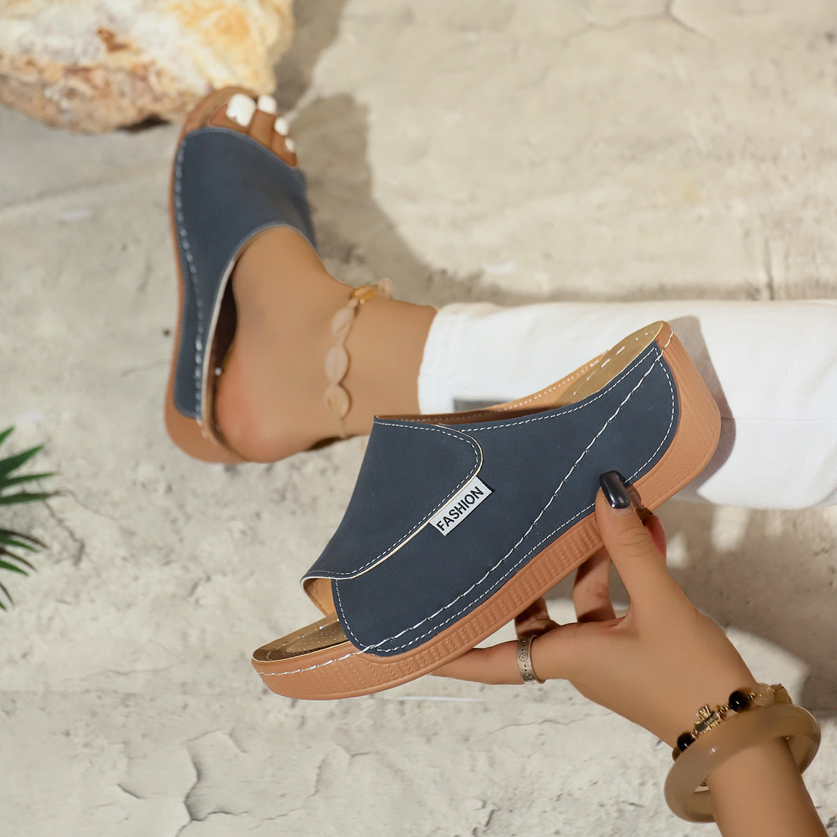 Noelle | Comfort sandalen met verhoogde zool