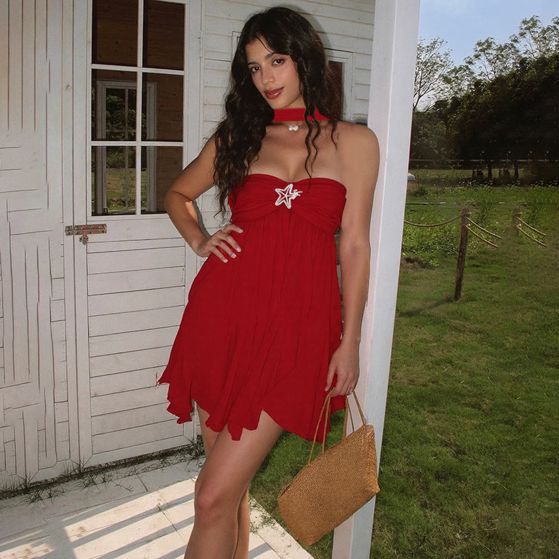 Aria | Romantische halterjurk met zomerse flair