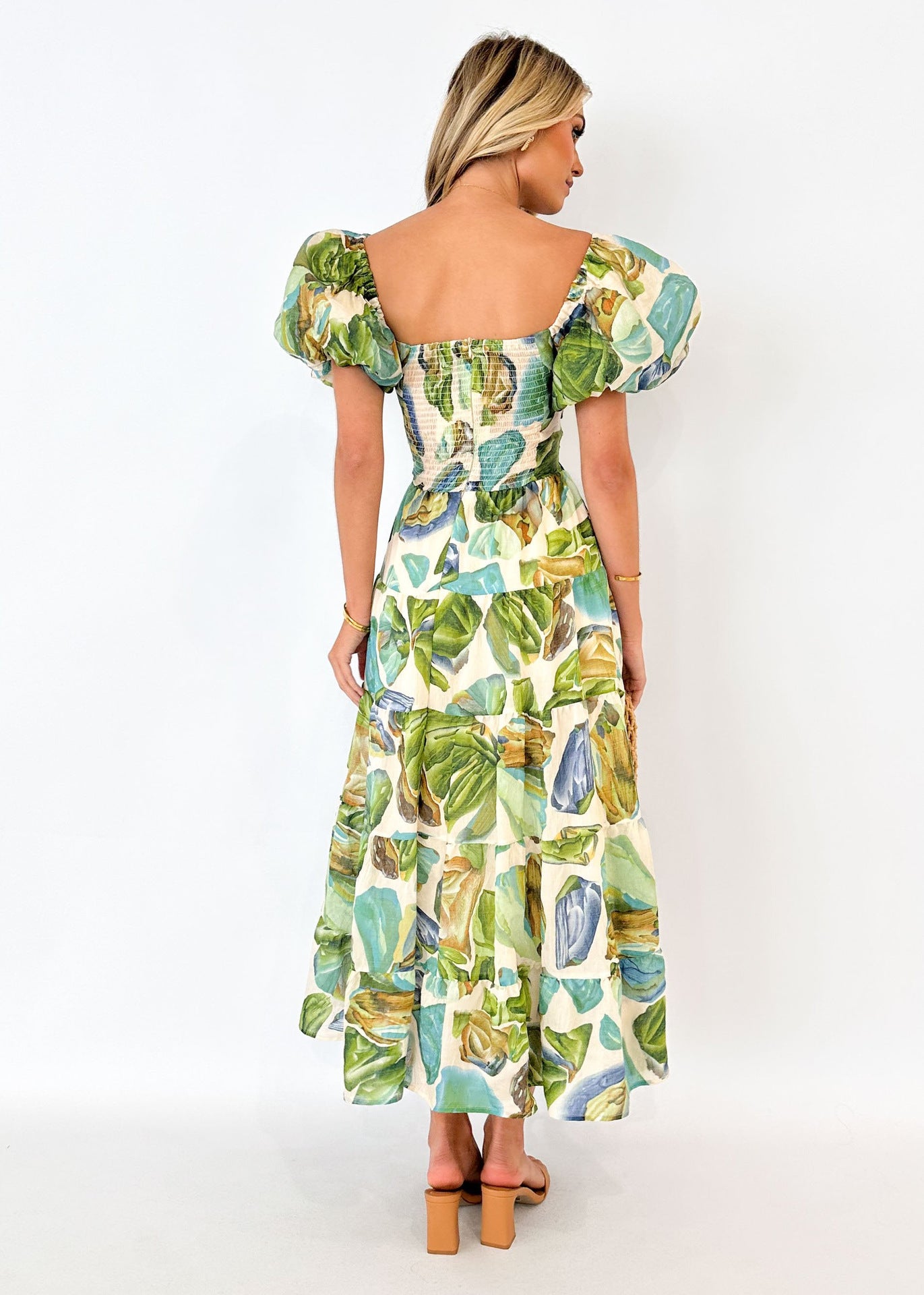 Isla | Maxi-jurk met taillecut-out en print