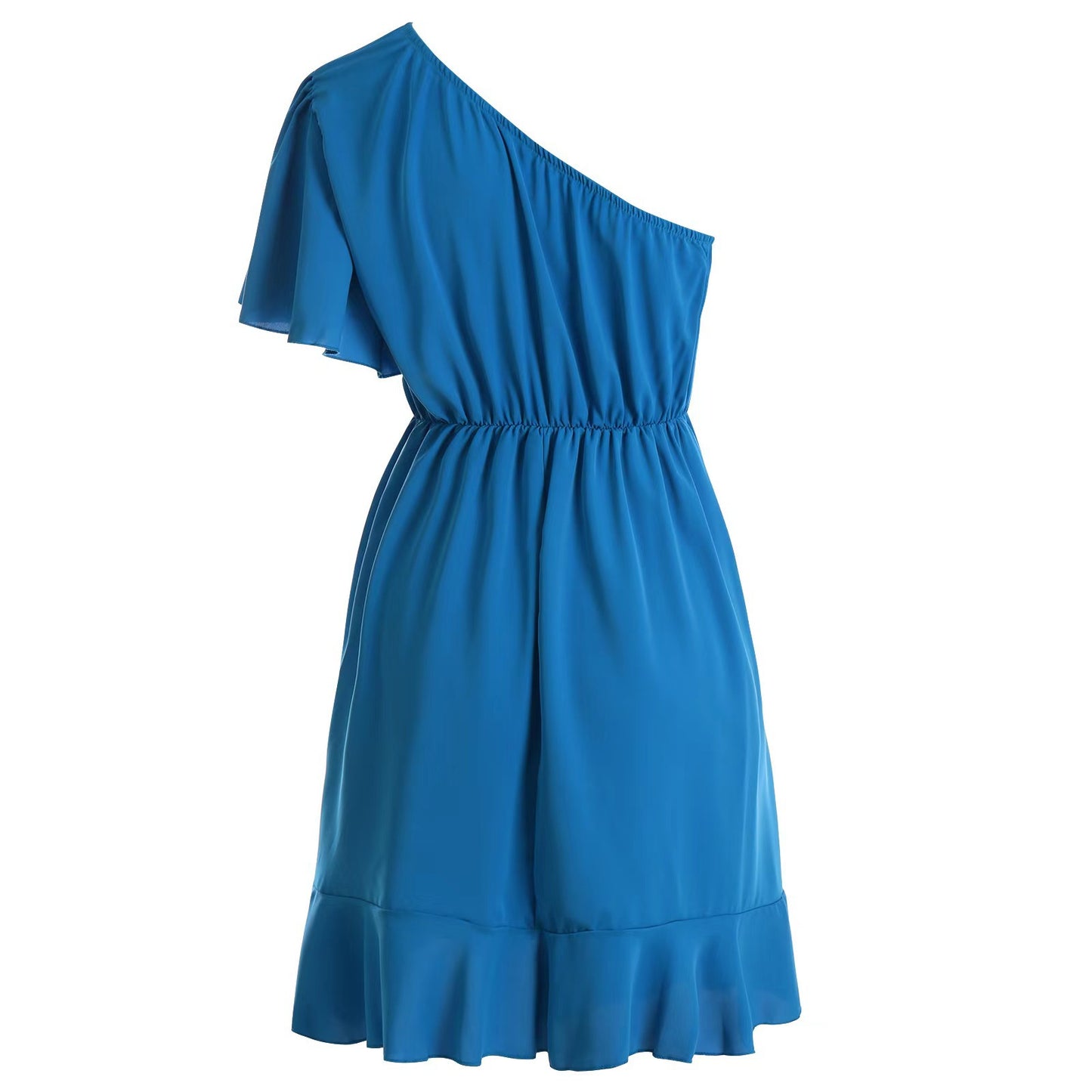 Livia | One-shoulder jurk met ruches