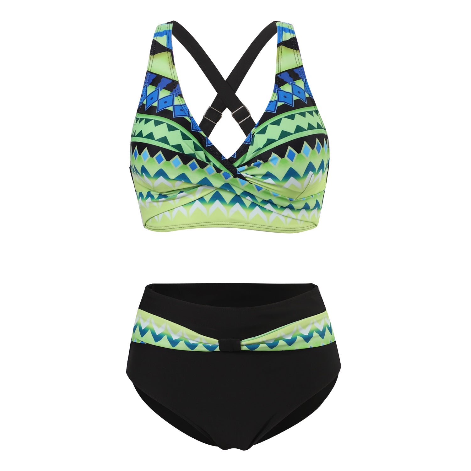 Nia | Bikini tendance à imprimé coloré avec top de maintien