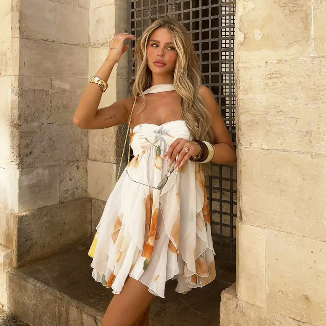 Aria | Romantische halterjurk met zomerse flair