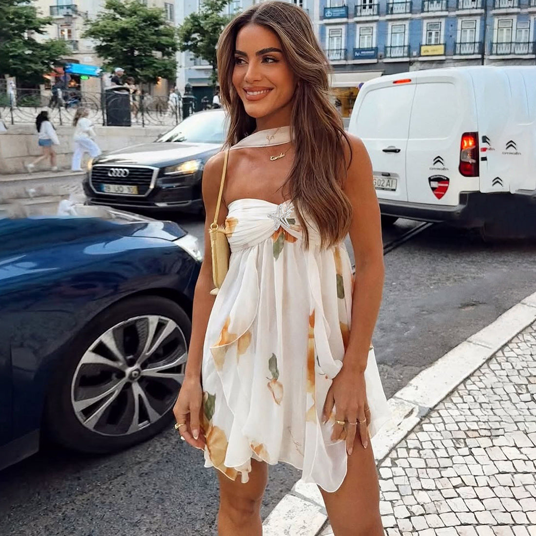 Aria | Romantische halterjurk met zomerse flair