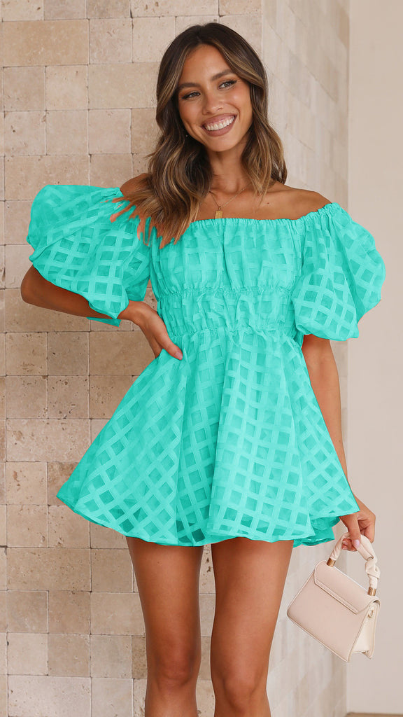 Evie | Off Shoulder Mini Jurk