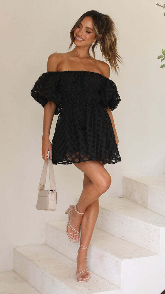 Evie | Off Shoulder Mini Jurk