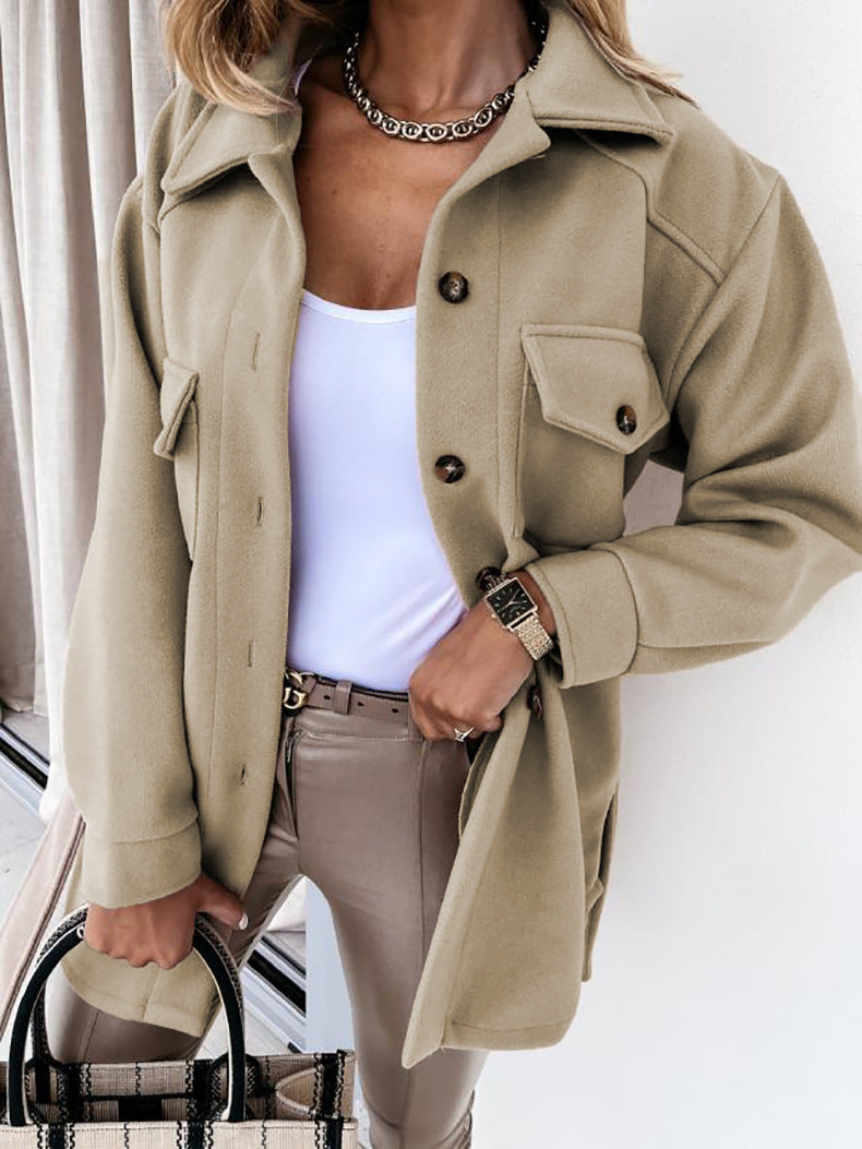 Daphné | Veste chic à boutons et col chemise