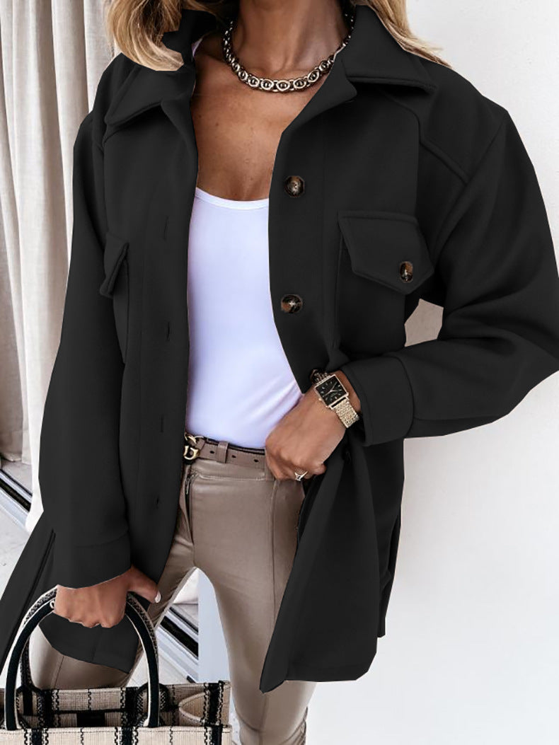 Daphné | Veste chic à boutons et col chemise
