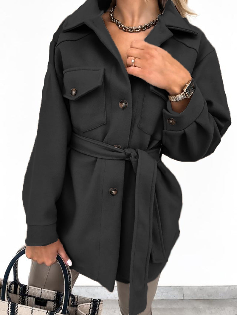 Daphné | Veste chic à boutons et col chemise