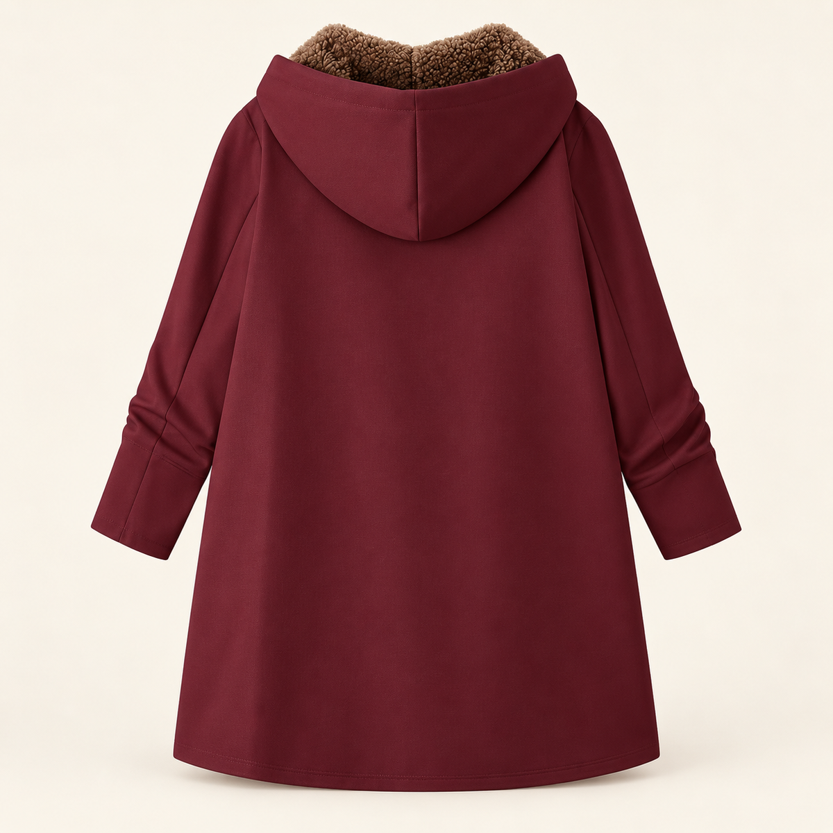 Blandine | Manteau à capuche doublure sherpa