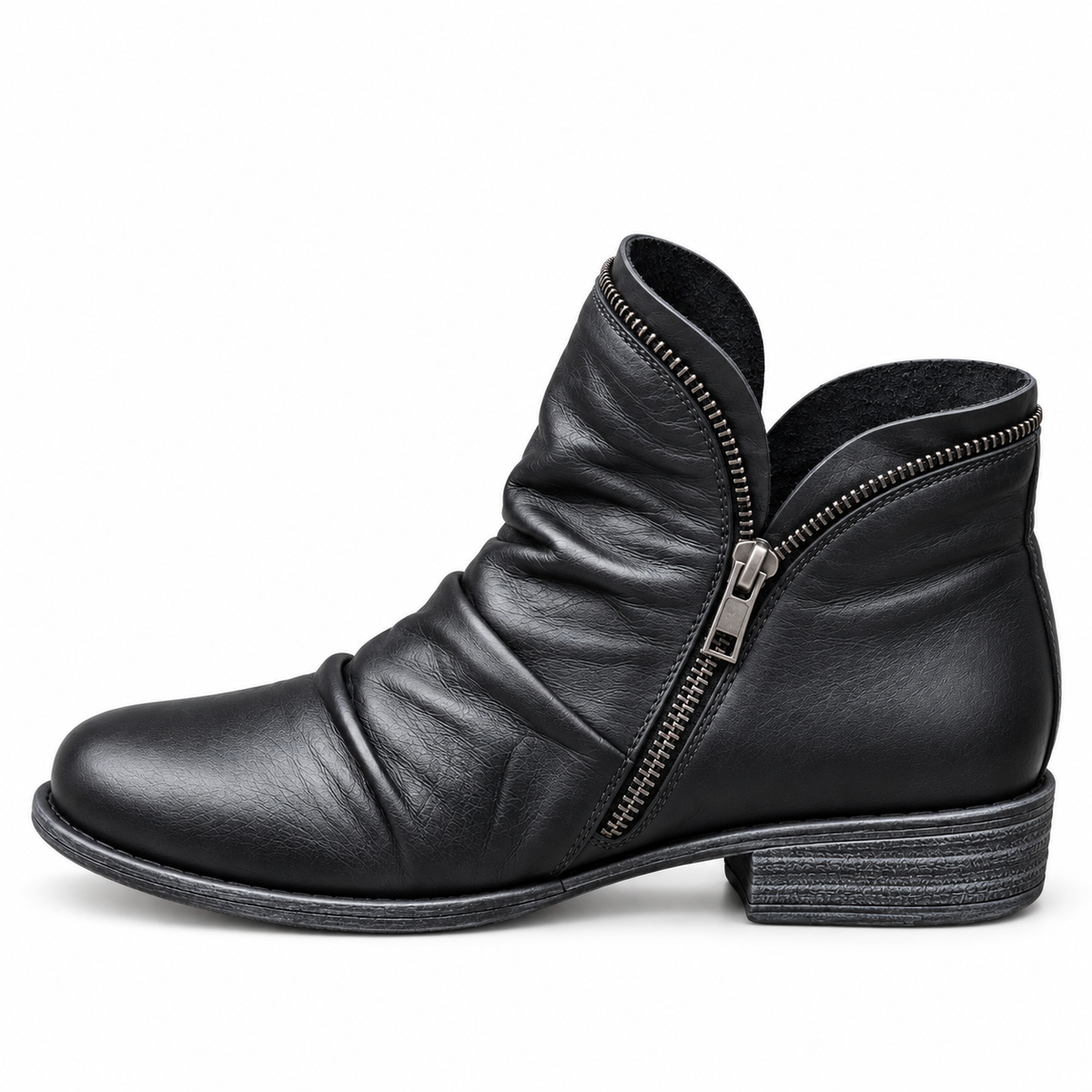 Mélodie | Bottines à petit talon et finition texturée