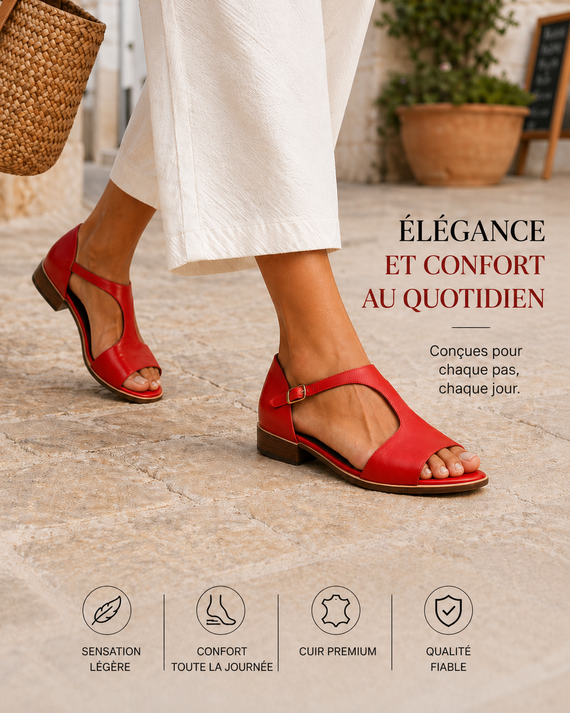 Manon | Sandales Élégantes à Bride