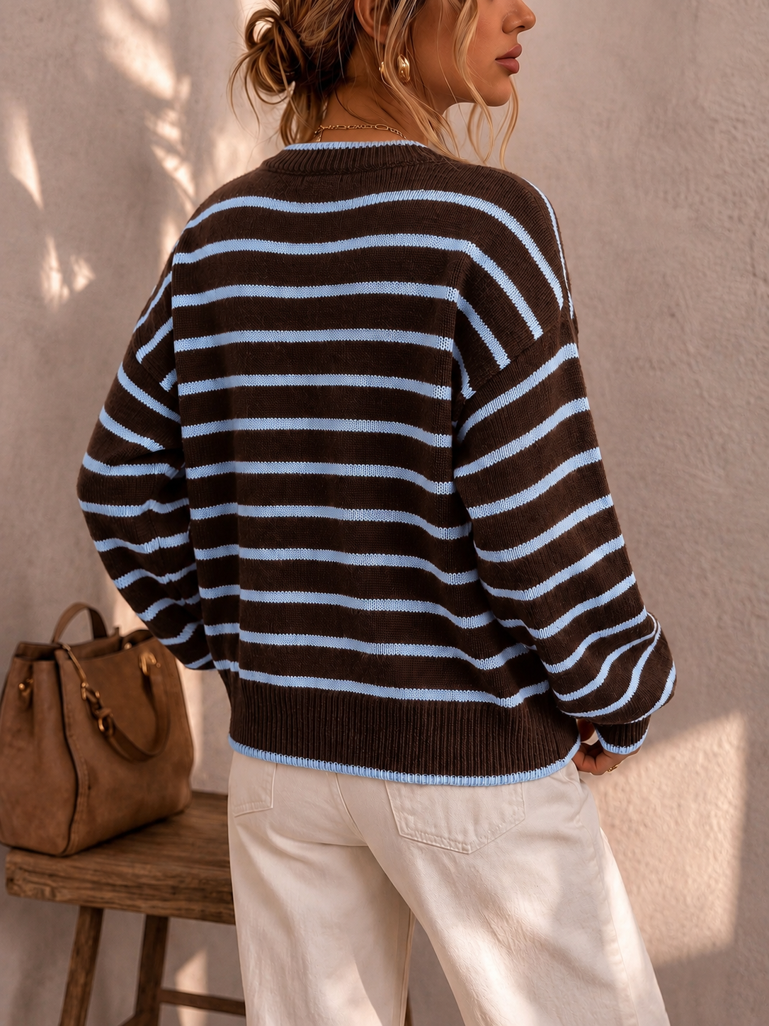Céliane | Cardigan rayé tricot chic
