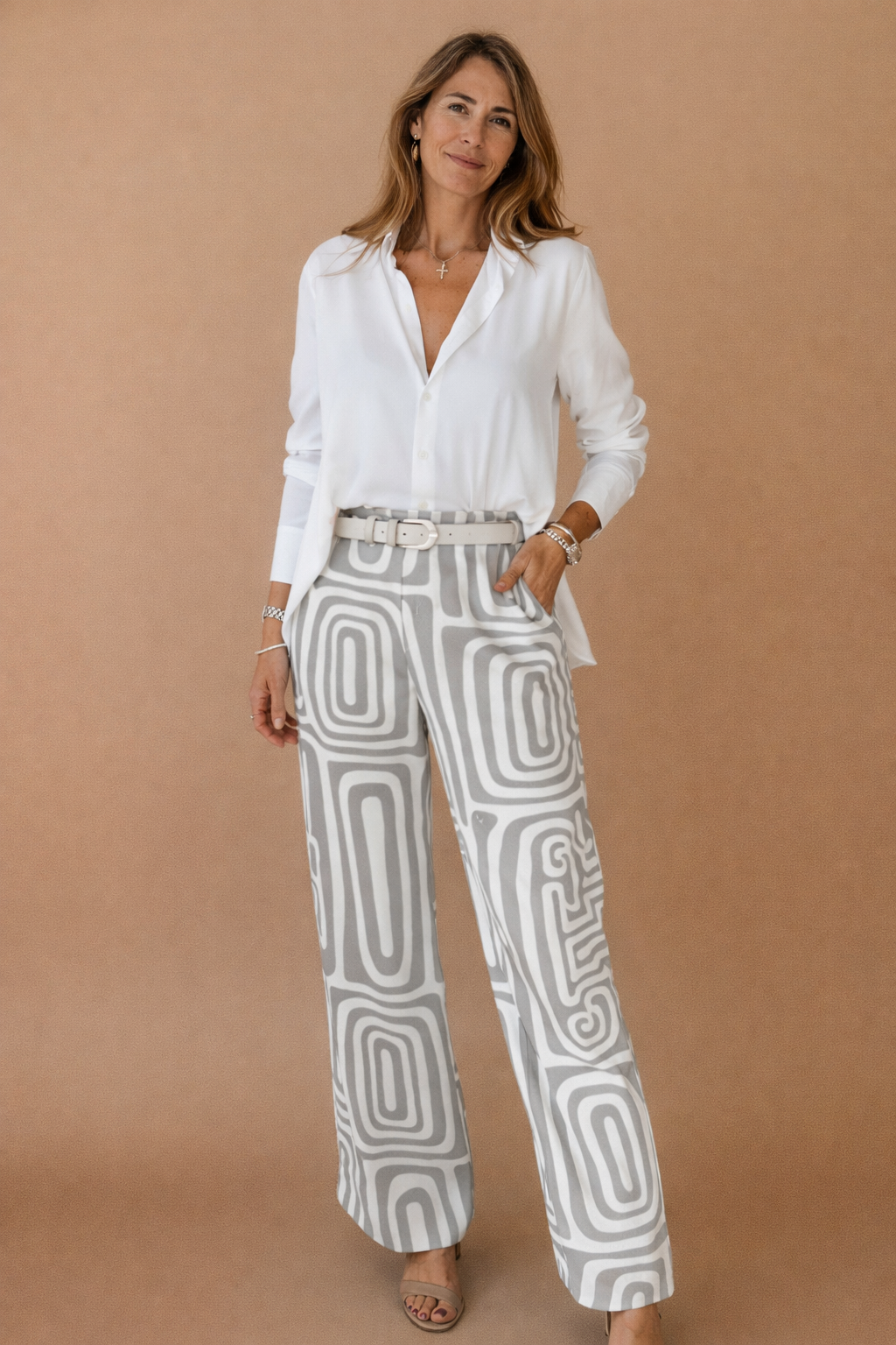 Valérie | Ensemble élégant avec pantalon imprimé