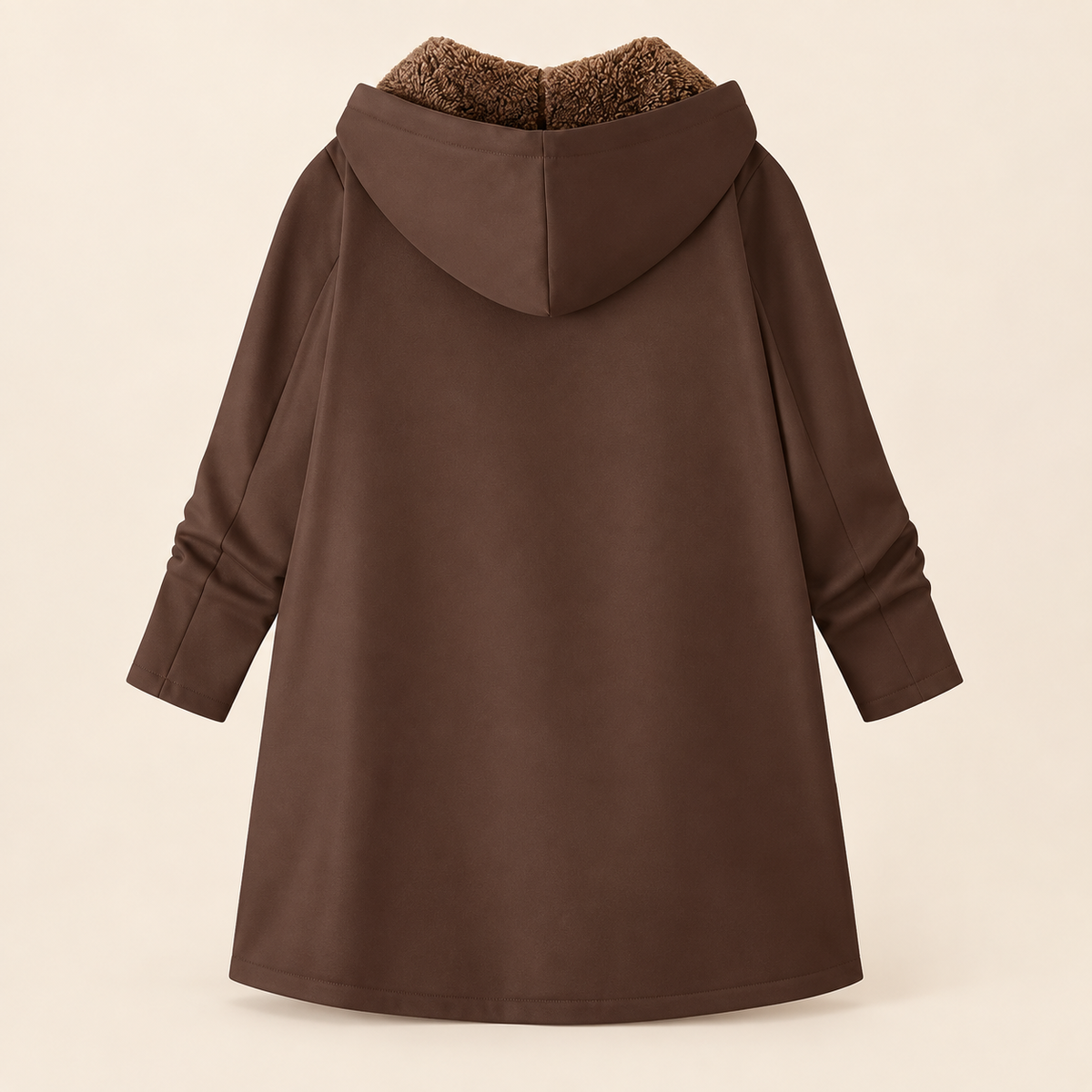 Blandine | Manteau à capuche doublure sherpa