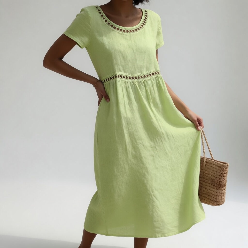 Livia | Robe Fluide à Détails Ajourés