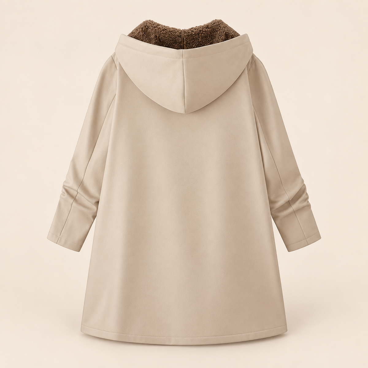 Blandine | Manteau à capuche doublure sherpa