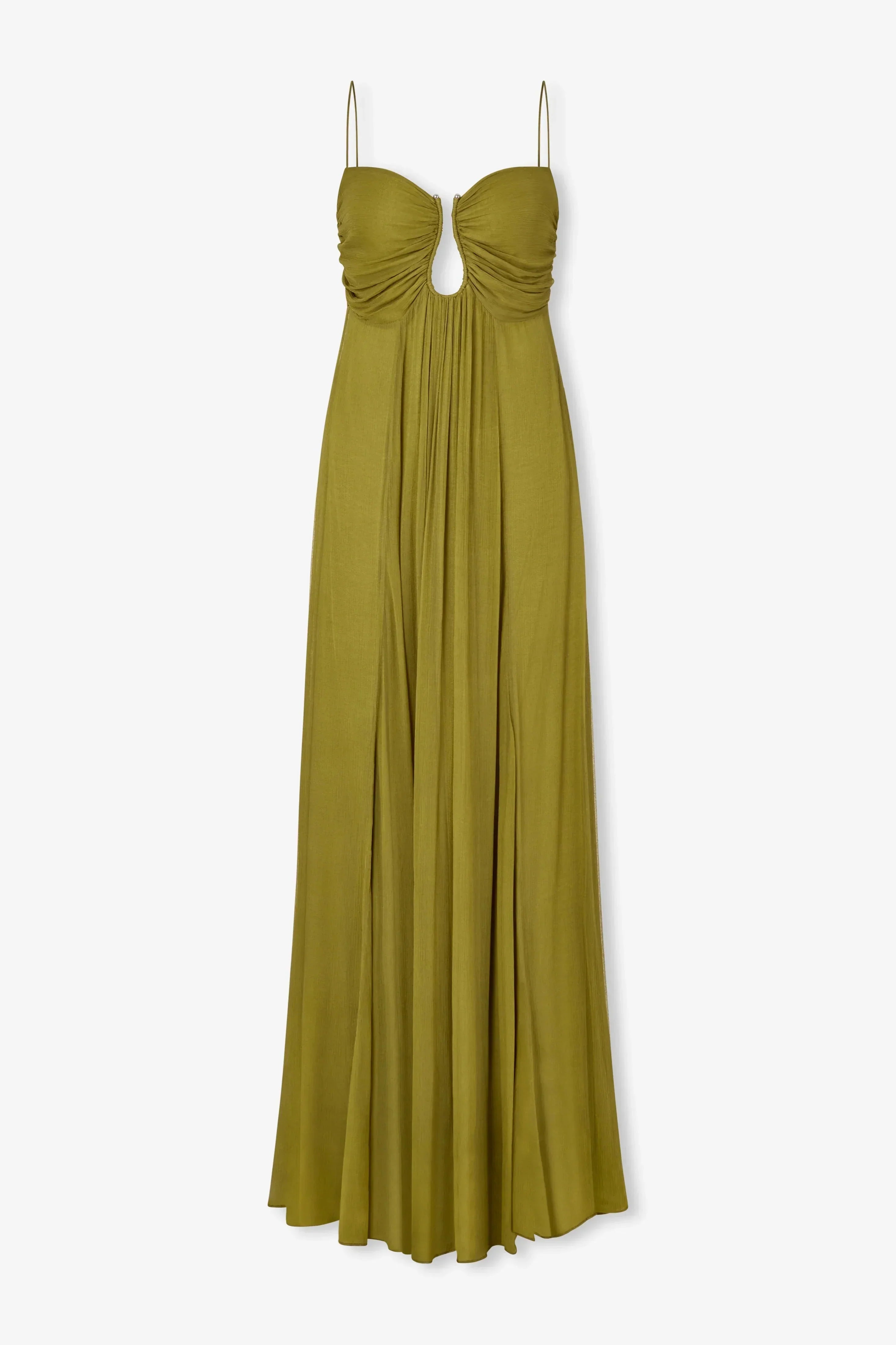 Alina | Robe longue féminine avec détail ouvert sur le devant