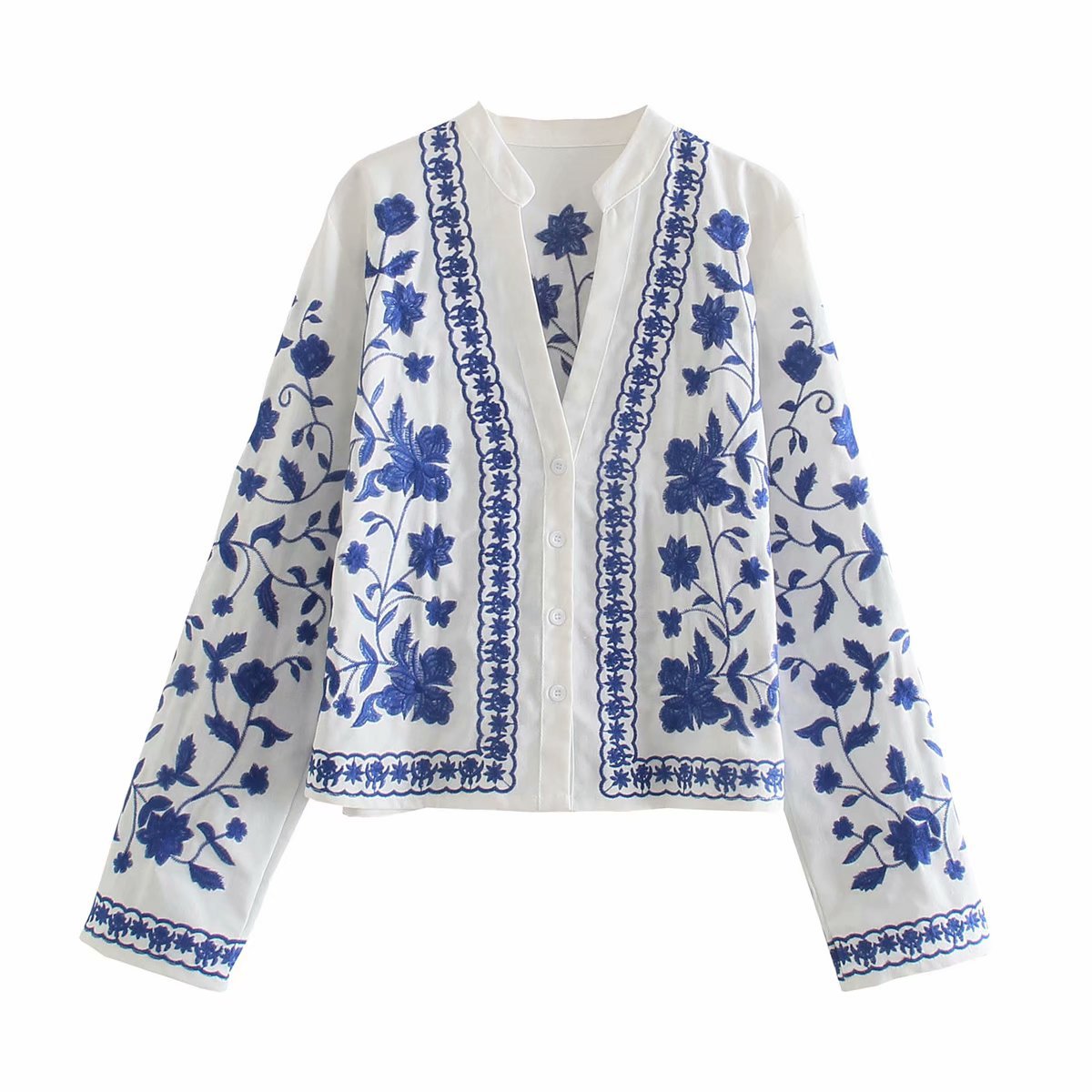 Elena | Blouse met geborduurde bloemen en boho flair