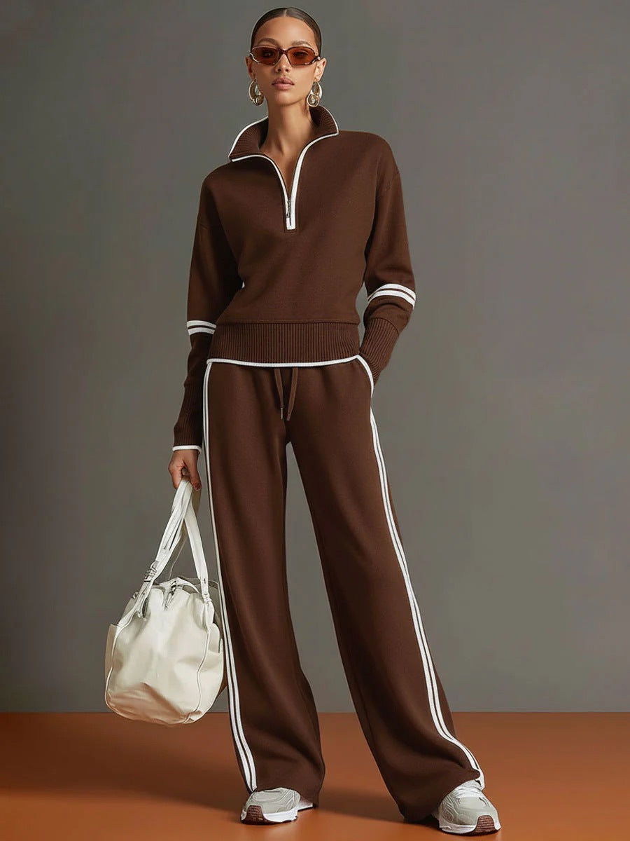 Aglaé | Ensemble deux pièces zippé et pantalon large