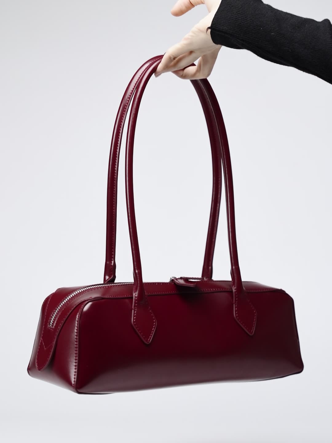 Claire | Luxe baguette tas in hoogglans