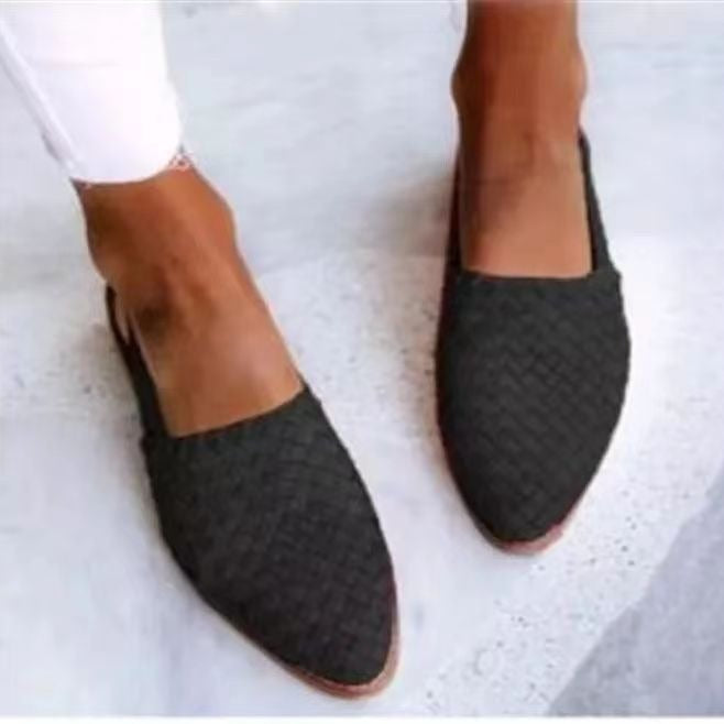 Ava | Gevlochten slingback instapper