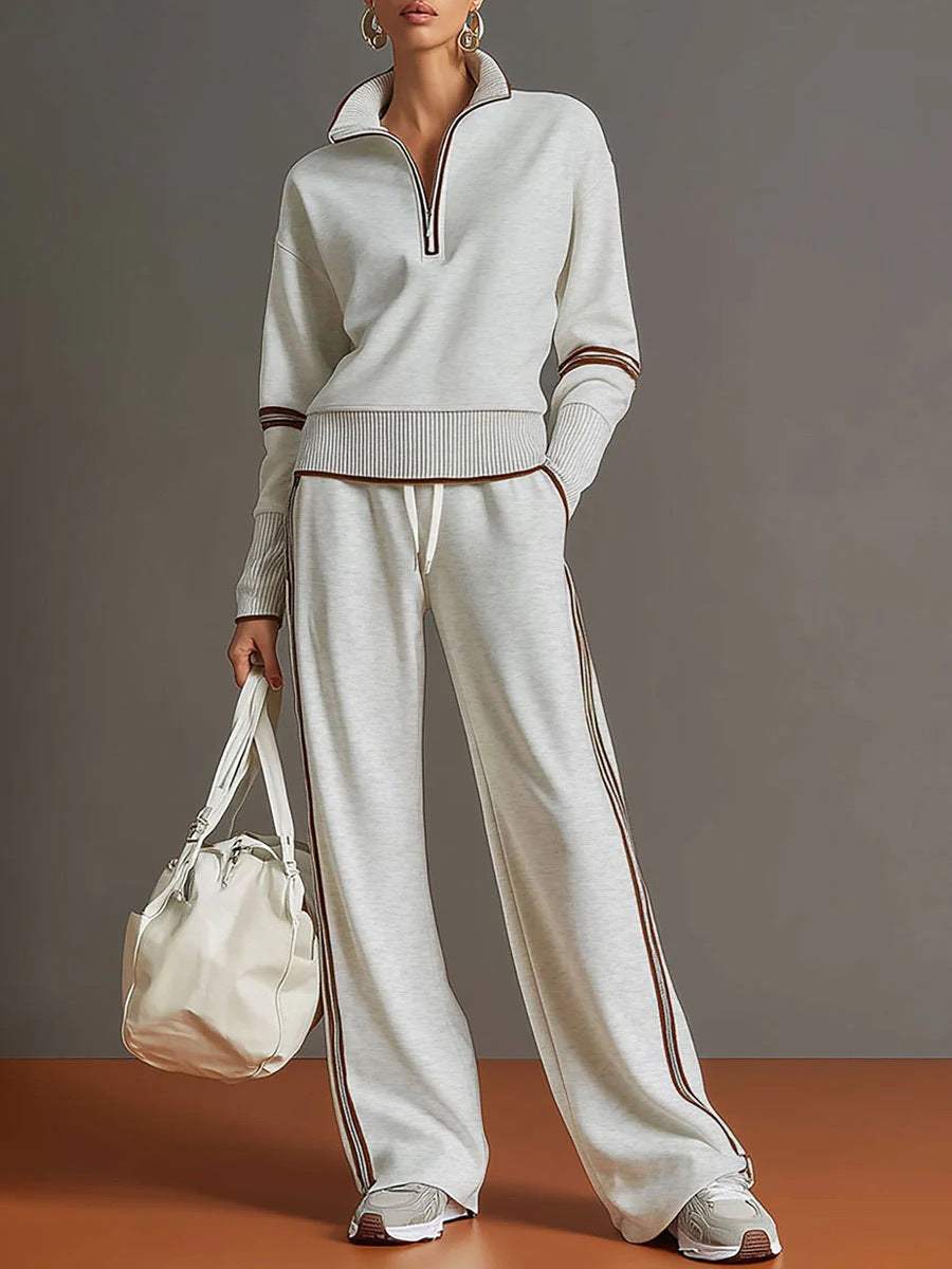Aglaé | Ensemble deux pièces zippé et pantalon large
